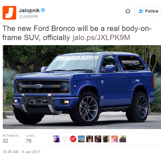 Ford Bronco Returns To The Wild In 2020; Inevitable O.J ...